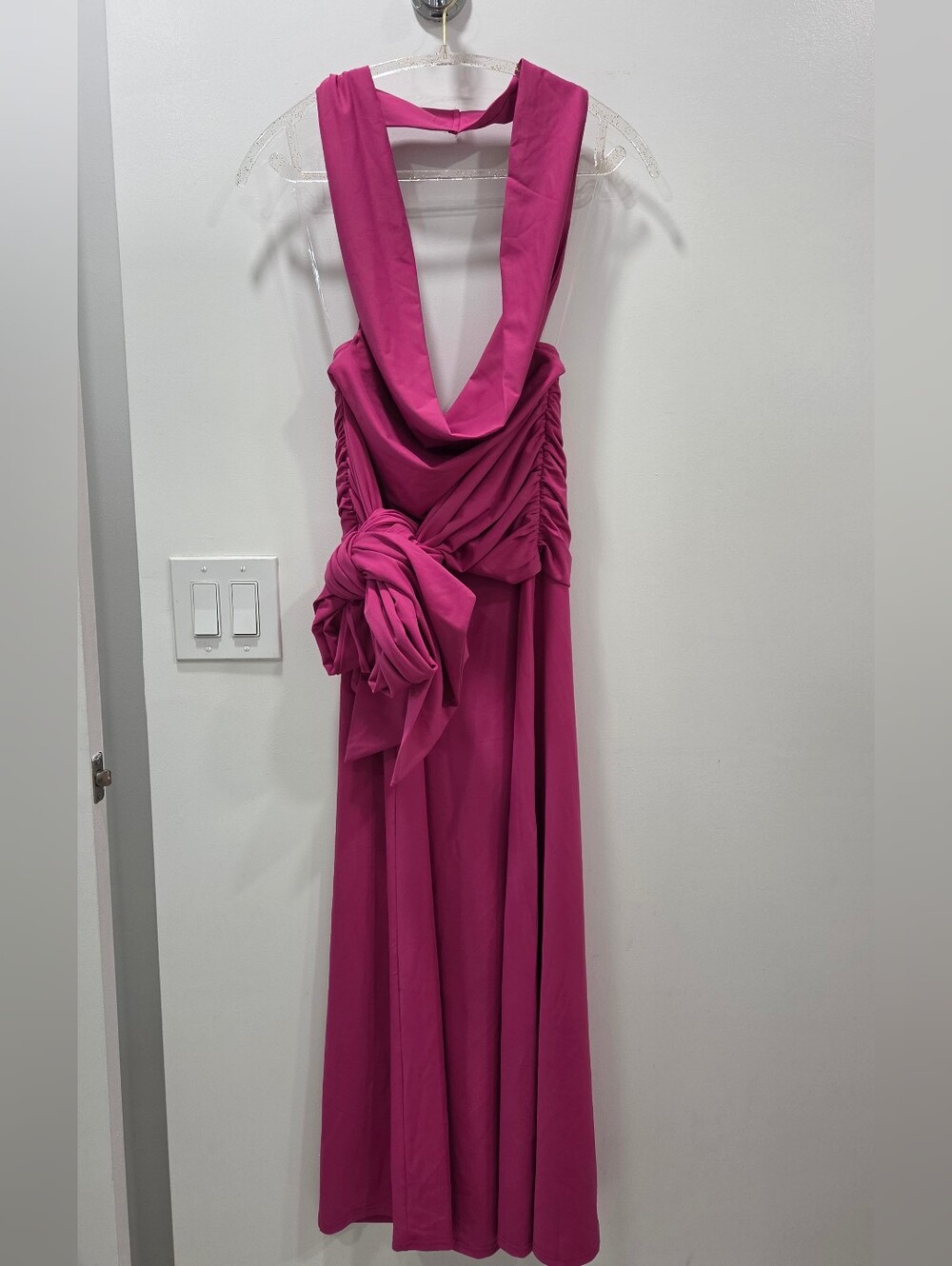 Peppermayo Fuchsia Rowan Ray Cowl Maxi Dress - Picture 3 of 5